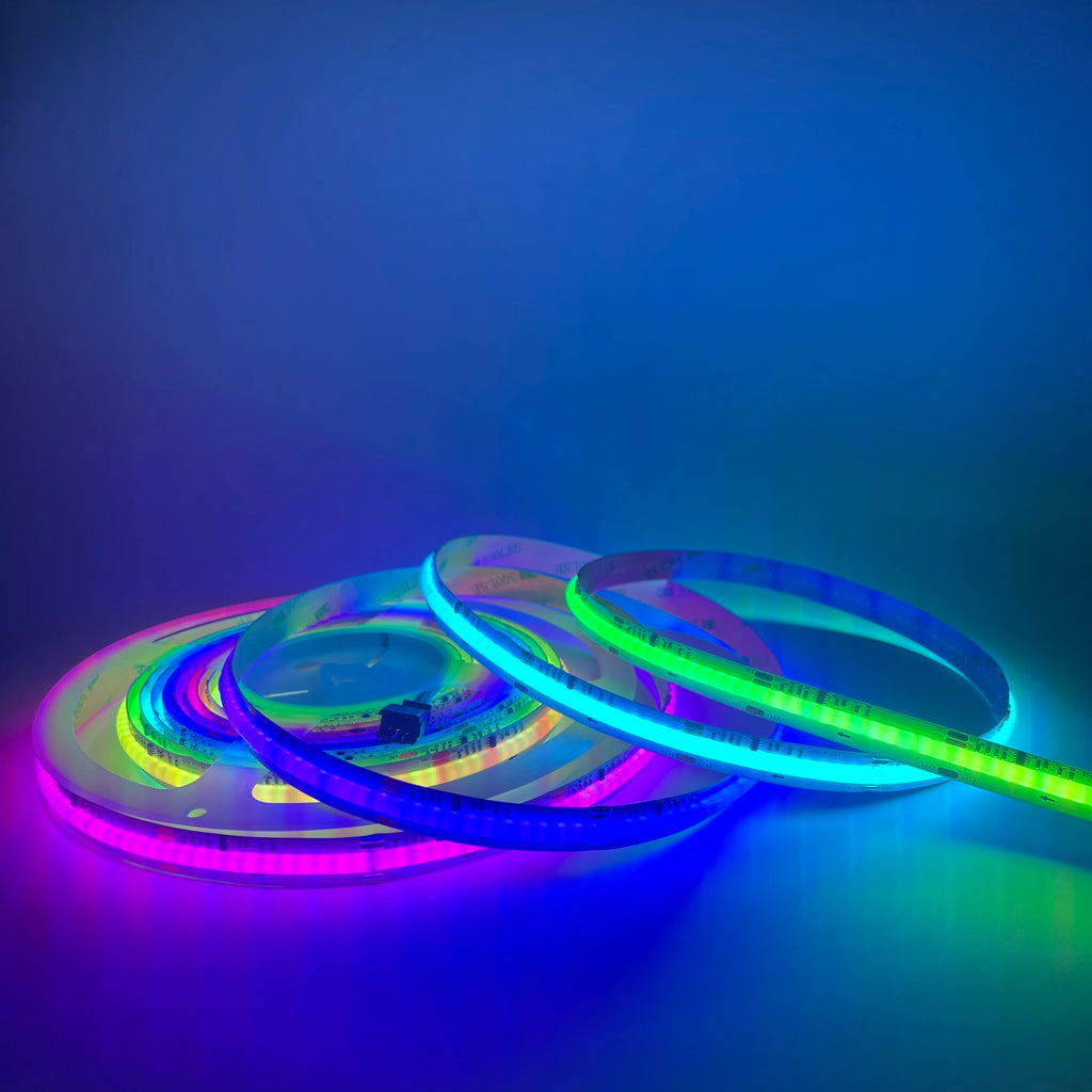 5M WS2811 RGBIC COB LED Strip, Individually Addressable, 160 or 576 LEDs/M, Flexible TV Backlight & Room Decoration