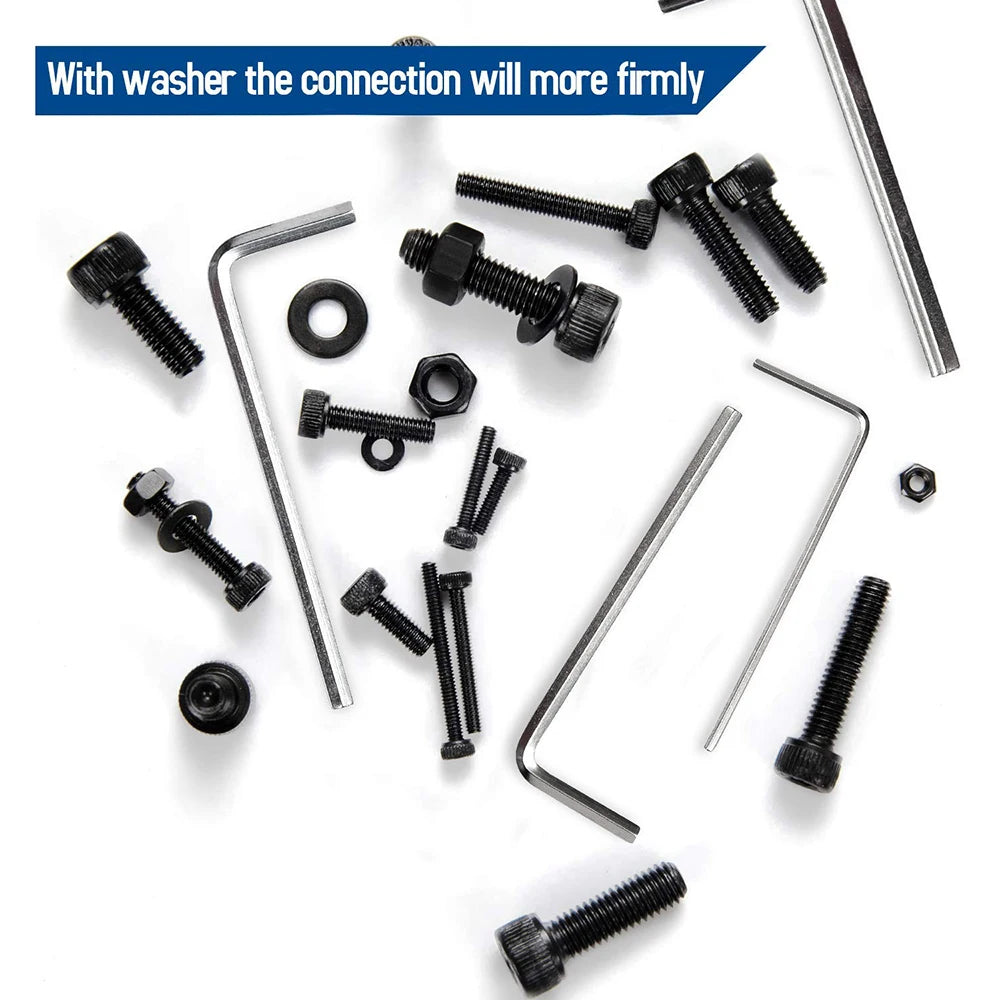 1060pcs M2 M3 M4 M5 Hex Socket Screw Set Carbon Steel