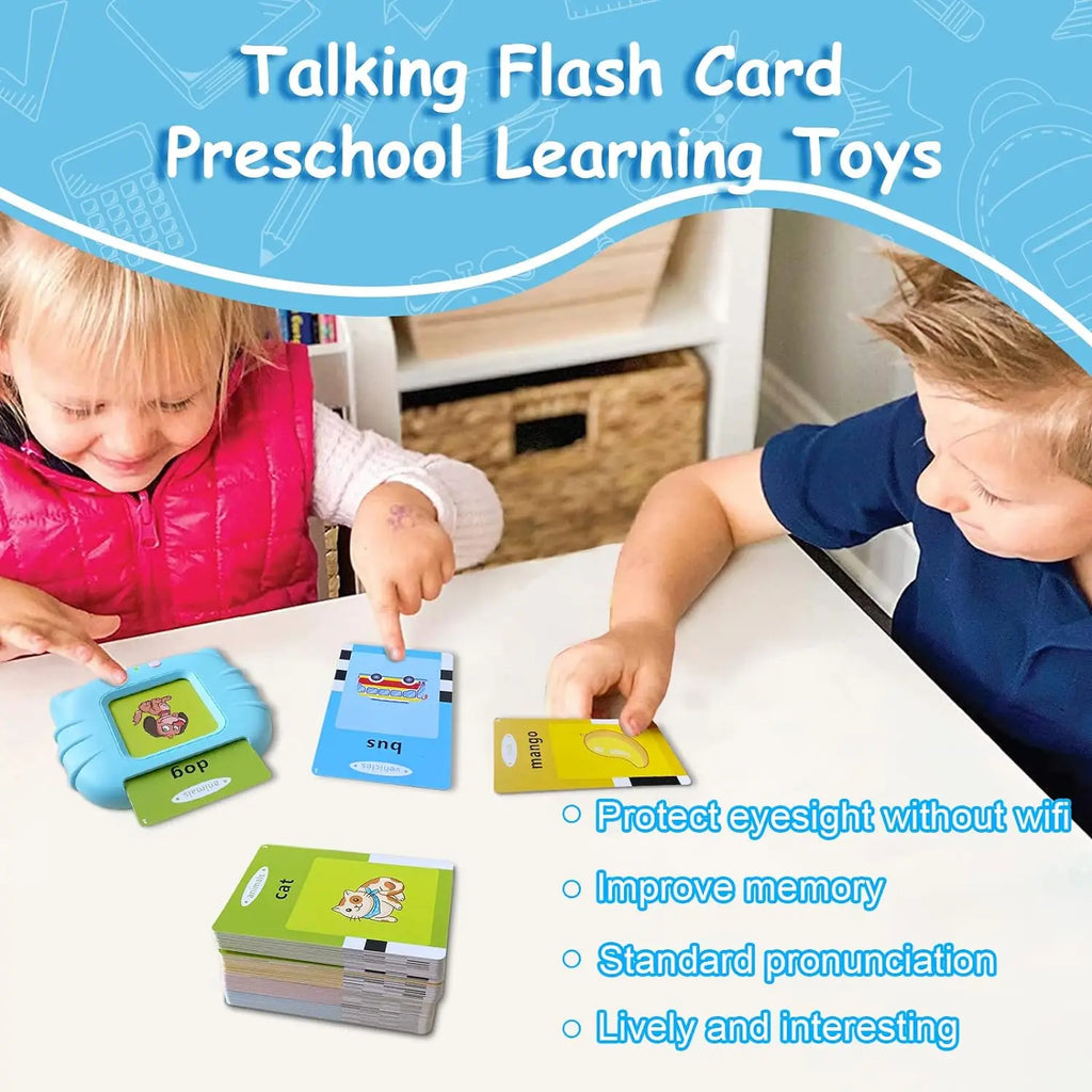 Talking Flashcards Early Education Electronic Montessori Toy for Kids Toddlers Preschool Gift