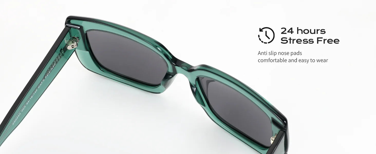 CowLost | zenottic-women-large-rectangle-polarized-sunglasses-thick-frame-uv400-protection |11
