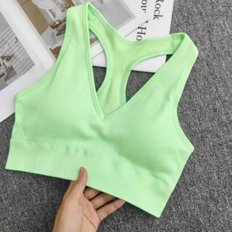 CowLost | product_id-2pcs-seamless-wireless-padded-y-back-breathable-sports-bras-for-women |3