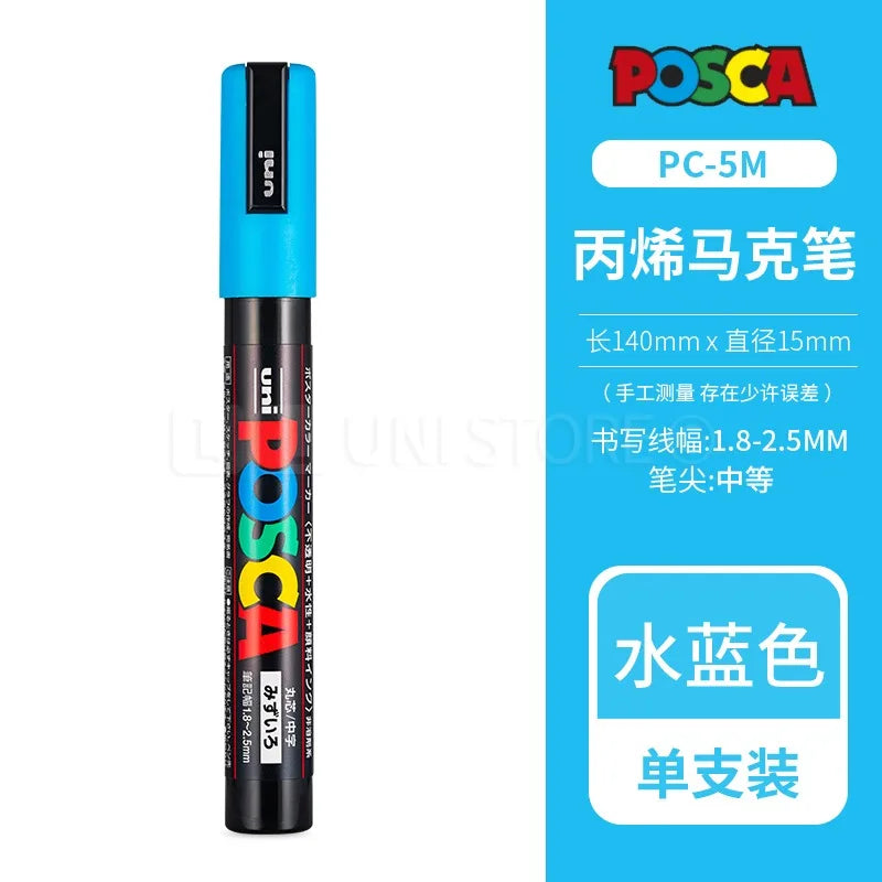 CowLost | product_id-uni-posca-pc-1m-3m-5m-multi-color-acrylic-permanent-marker-for-fabric-rock-metal-pop-posters-graffiti |58