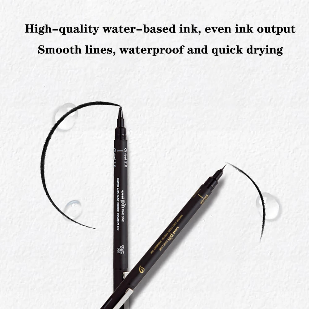 CowLost | 3-6-12pcs-japan-uni-pin-200-hook-drawing-pens-multi-specification-black-needle-pen-manga-design-drawing-stationery-art-supplies-1 |5