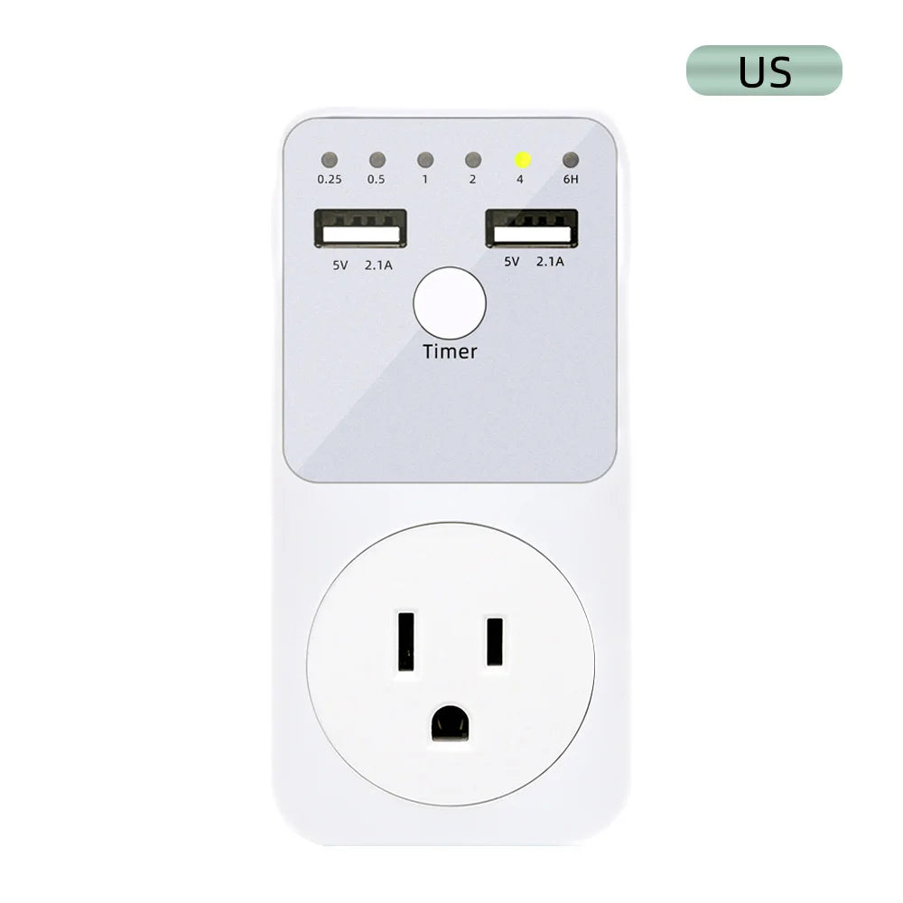 UD02 Digital Multifunction Timer Socket Surge Protector Power Saving Relay Switch EU US FR UK Plug