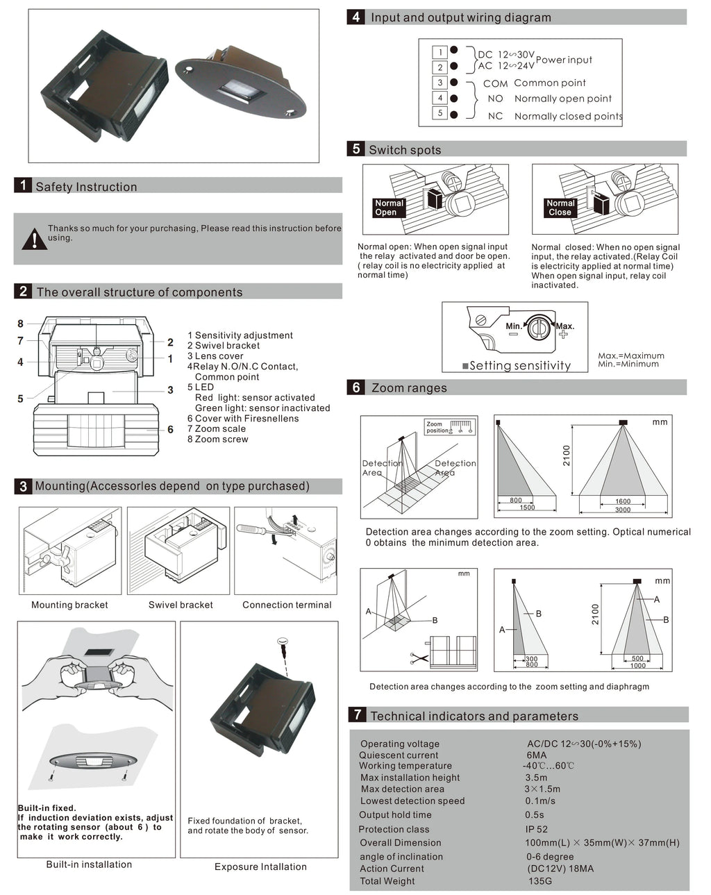 CowLost | motion-sensors-product_id-no-nc-passive-pir-motion-sensor-infrared-body-detector-for-automatic-gate-opener |4