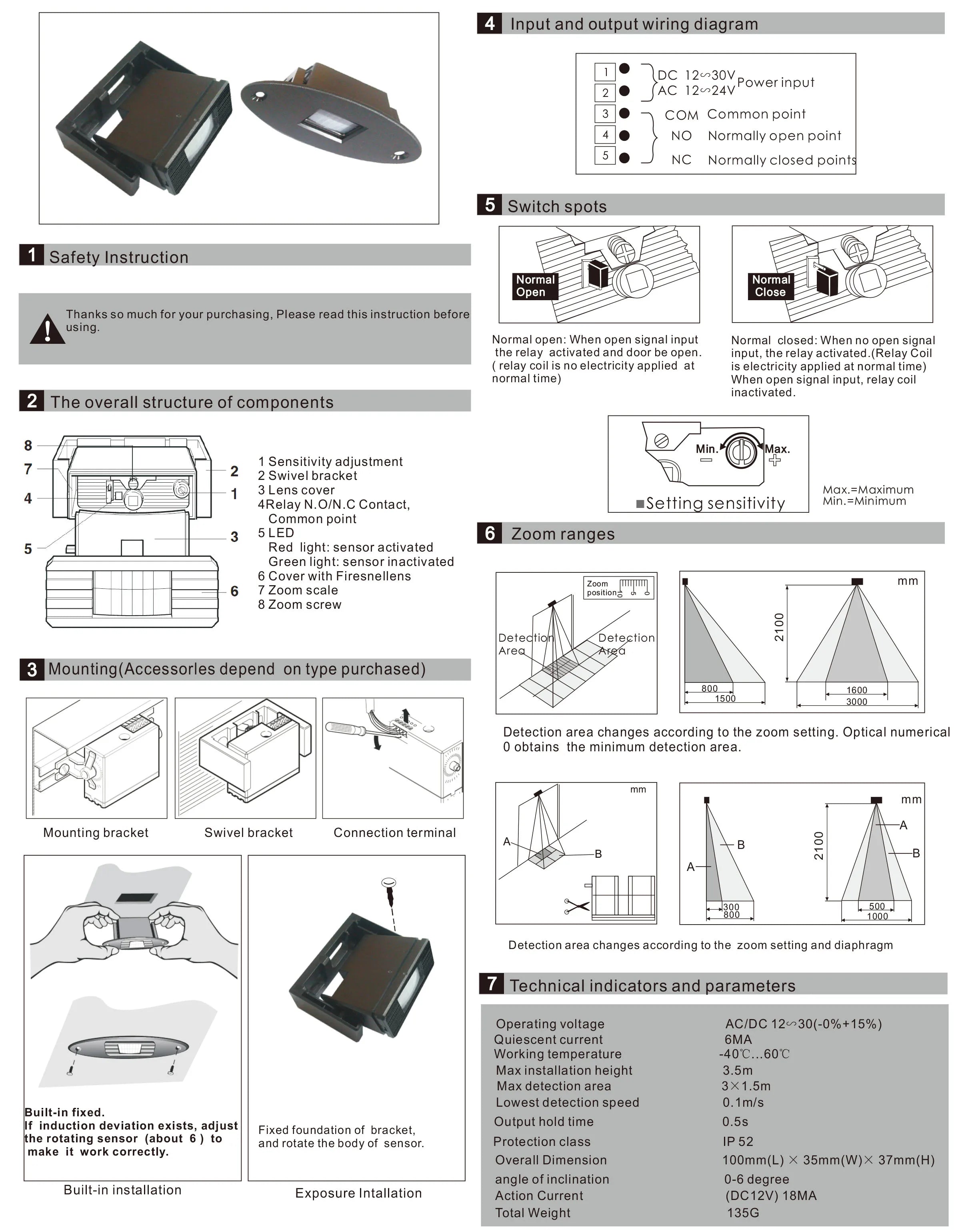 CowLost | motion-sensors-product_id-no-nc-passive-pir-motion-sensor-infrared-body-detector-for-automatic-gate-opener |4