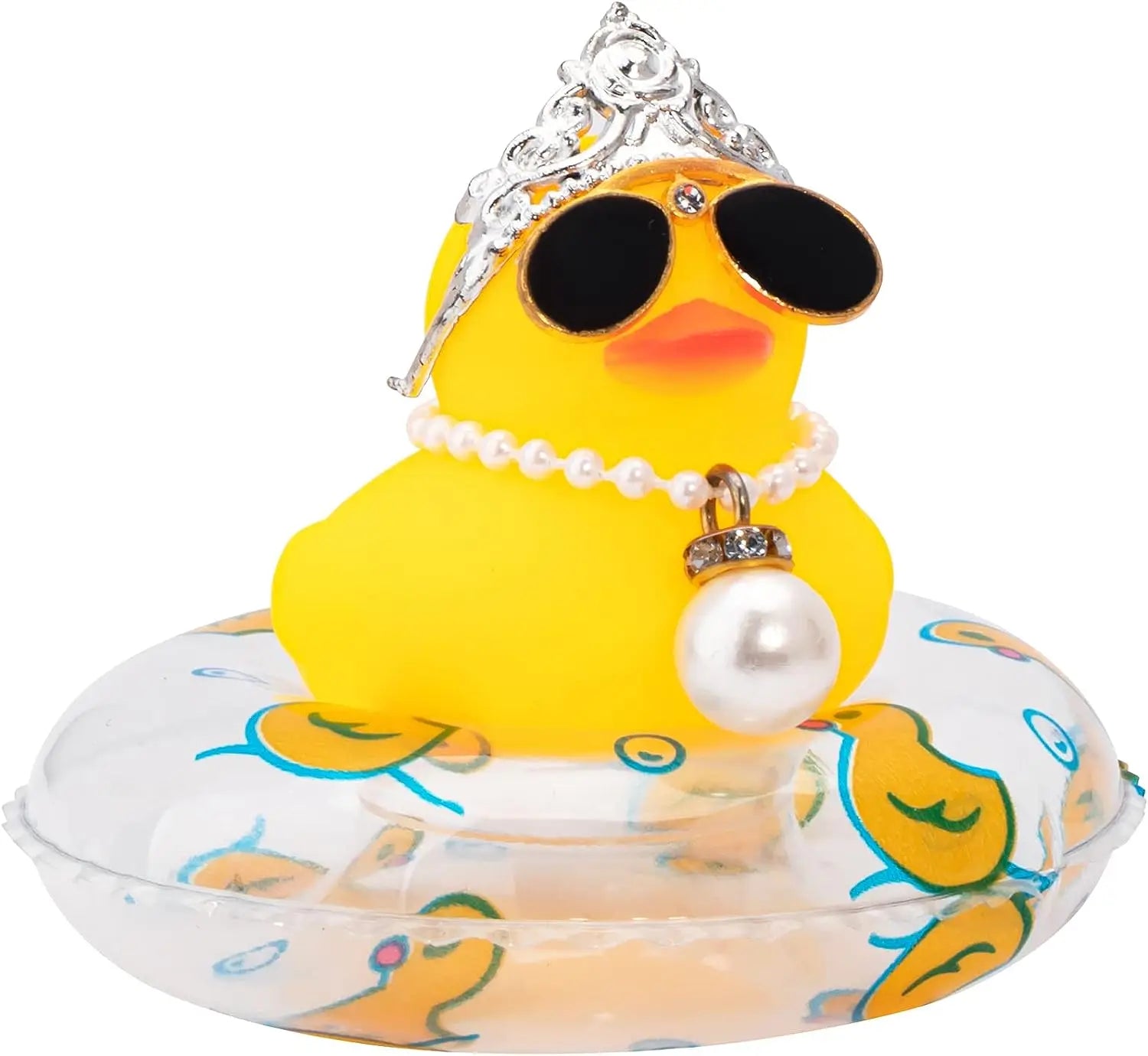 CowLost | product_id-car-rubber-duck-dashboard-ornament-with-pearl-necklace-and-crown-for-jeeps |31