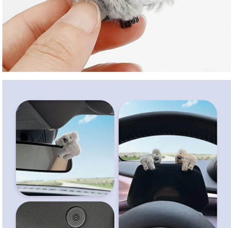 CowLost | product_id-plush-koala-car-interior-decoration-clip-for-rearview-mirror-sun-visor-gift |11