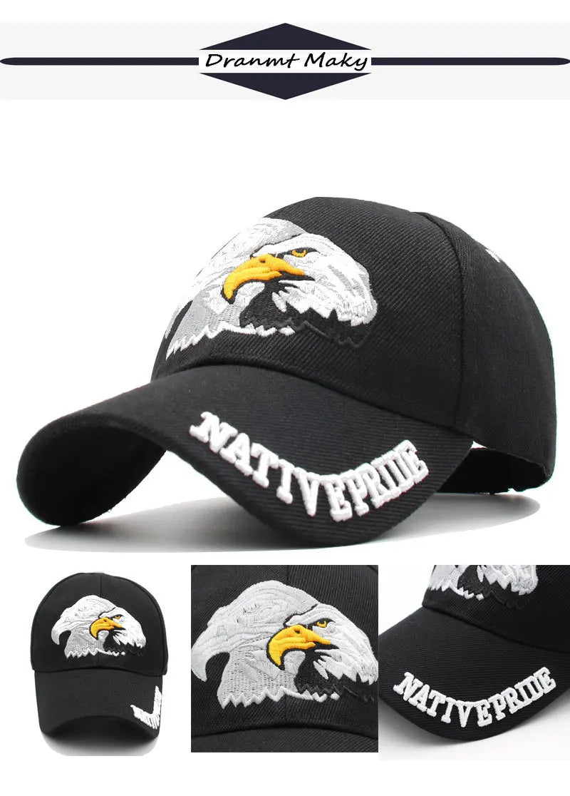 CowLost | mens-animal-baseball-cap-patriotic-bald-eagle-and-american-flag-snapback-caps |17