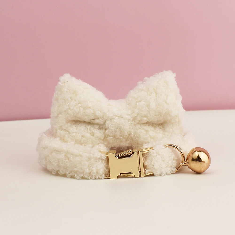 CowLost | cat-furniture-personalized-teddy-cat-collar-with-bell-and-name-plate |15