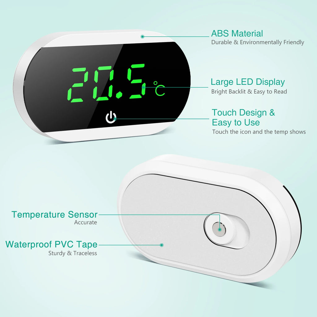 ORIA Digital Aquarium Thermometer External Fish Tank Temperature Meter ℃/℉ Switch