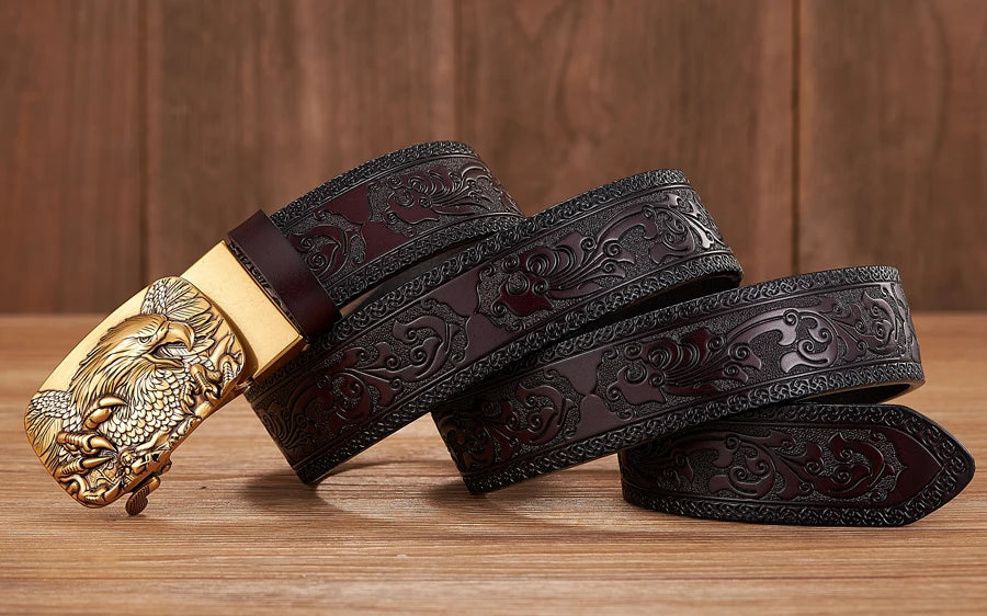 CowLost | 3-5cm-eagle-automatic-buckle-belt-emboss |18