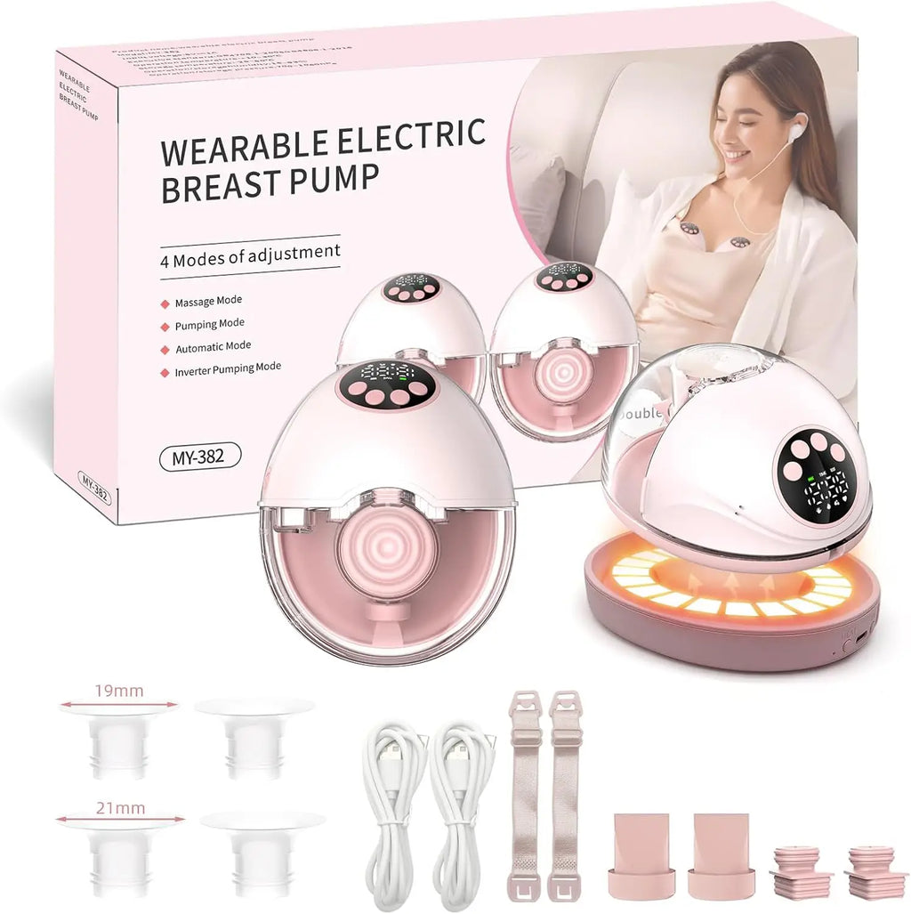CowLost | wearable-electric-breastmilk-pump-handsfree-bpa-free-with-uv-sterilize-heated-base |1