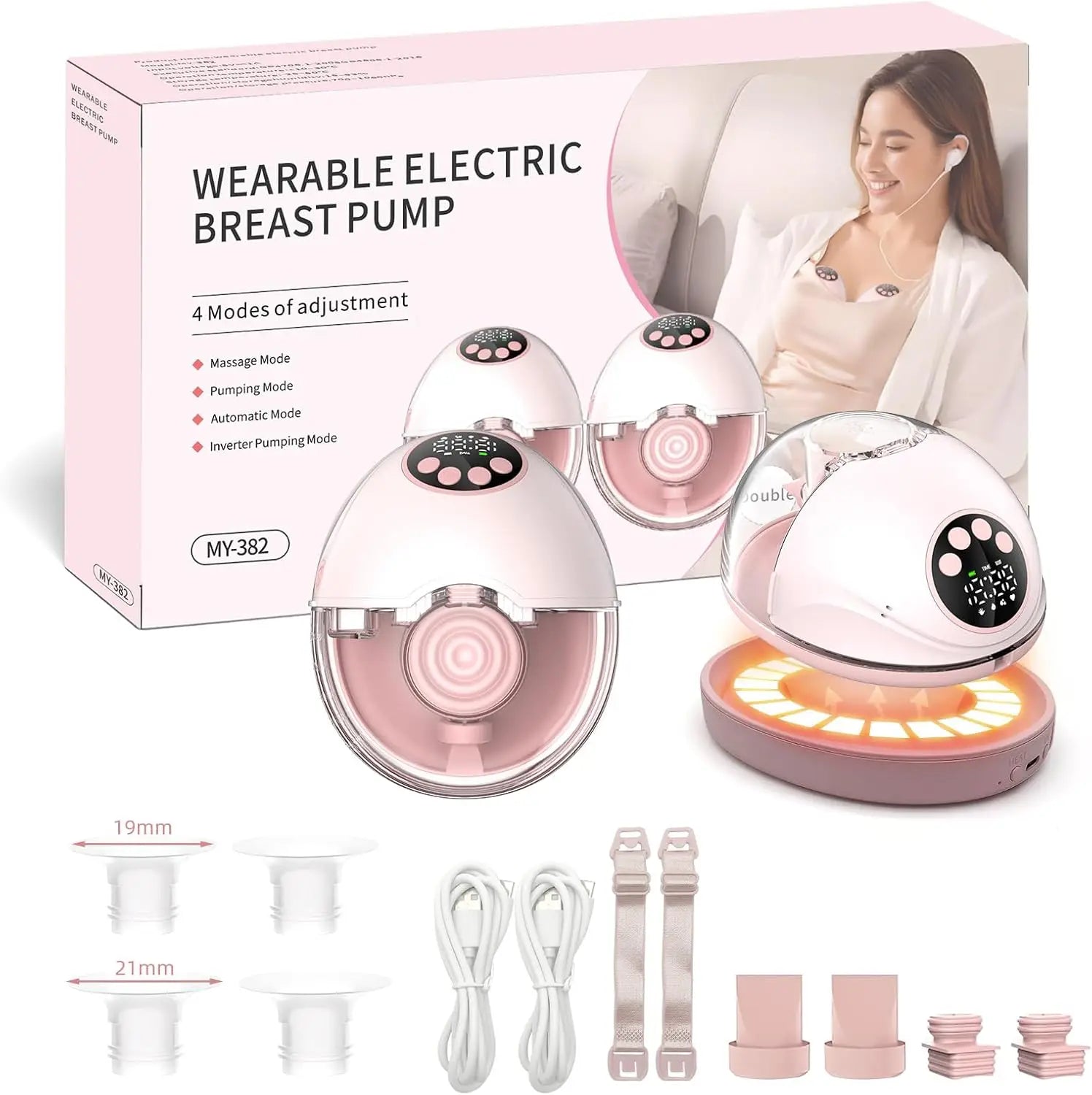 CowLost | wearable-electric-breastmilk-pump-handsfree-bpa-free-with-uv-sterilize-heated-base |1