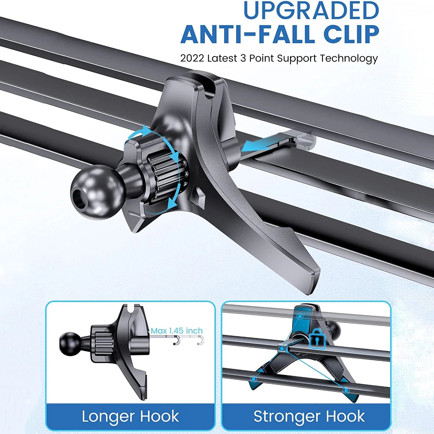 CowLost | product_id-universal-car-air-vent-clip-phone-holder-with-17mm-ball-head-magnetic-mount |9