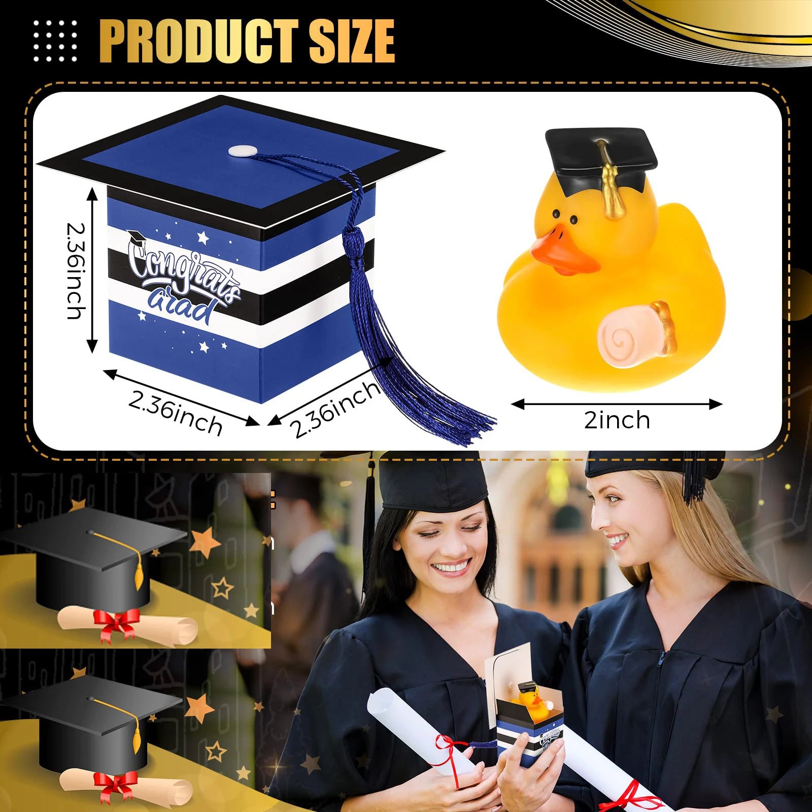 CowLost | product_id-graduation-duck-with-cap-gift-box-tassel-candy-box-party-favors-set |2