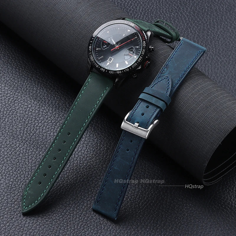 CowLost | bracelets-product_id-handmade-genuine-leather-watchband-vintage-brown-black-18-22mm-quick-release-cowhide-strap |4