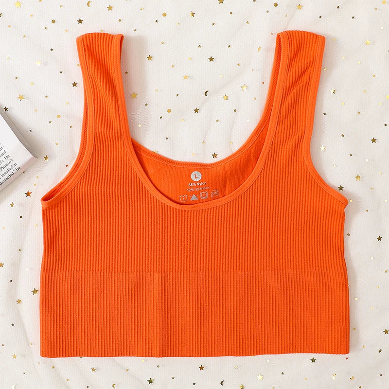 CowLost | product_id-seamless-ribbed-wireless-sports-bra-tank-top-crop-for-women |14
