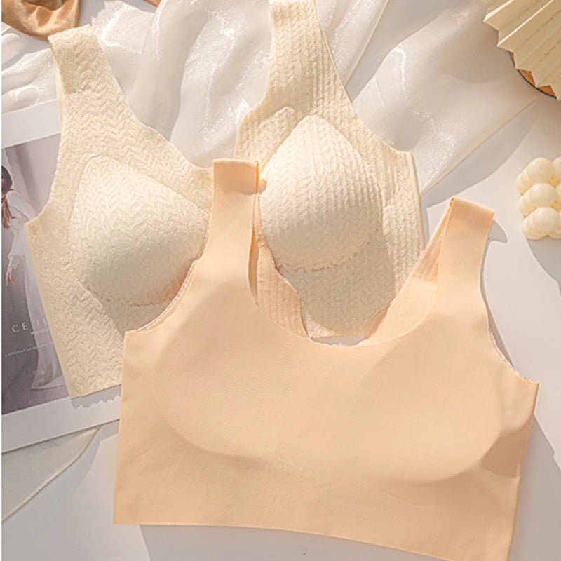 CowLost | product_id-plus-size-seamless-nursing-bra-with-front-buckle-thin-mold-cups-anti-sagging-support |4