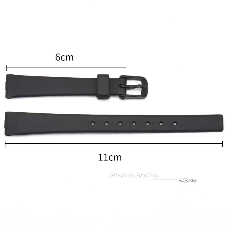12mm Silicone Rubber Watchband for Casio LQ-130 LQ-139 LQ-140 Waterproof Sport Strap