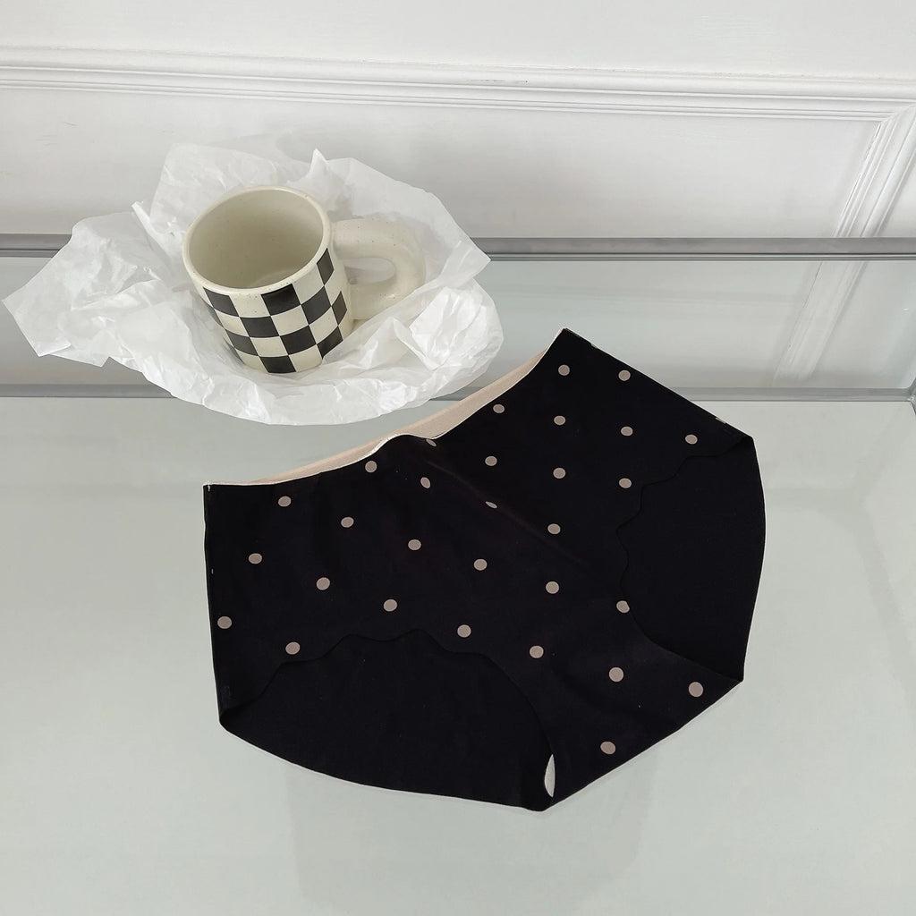 CowLost | product_id-women-seamless-mid-waist-dot-briefs-ice-silk-sexy-underwear |13