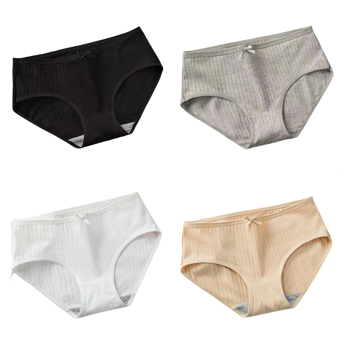 CowLost | product_id-4pcs-womens-low-waist-cotton-breathable-briefs |17