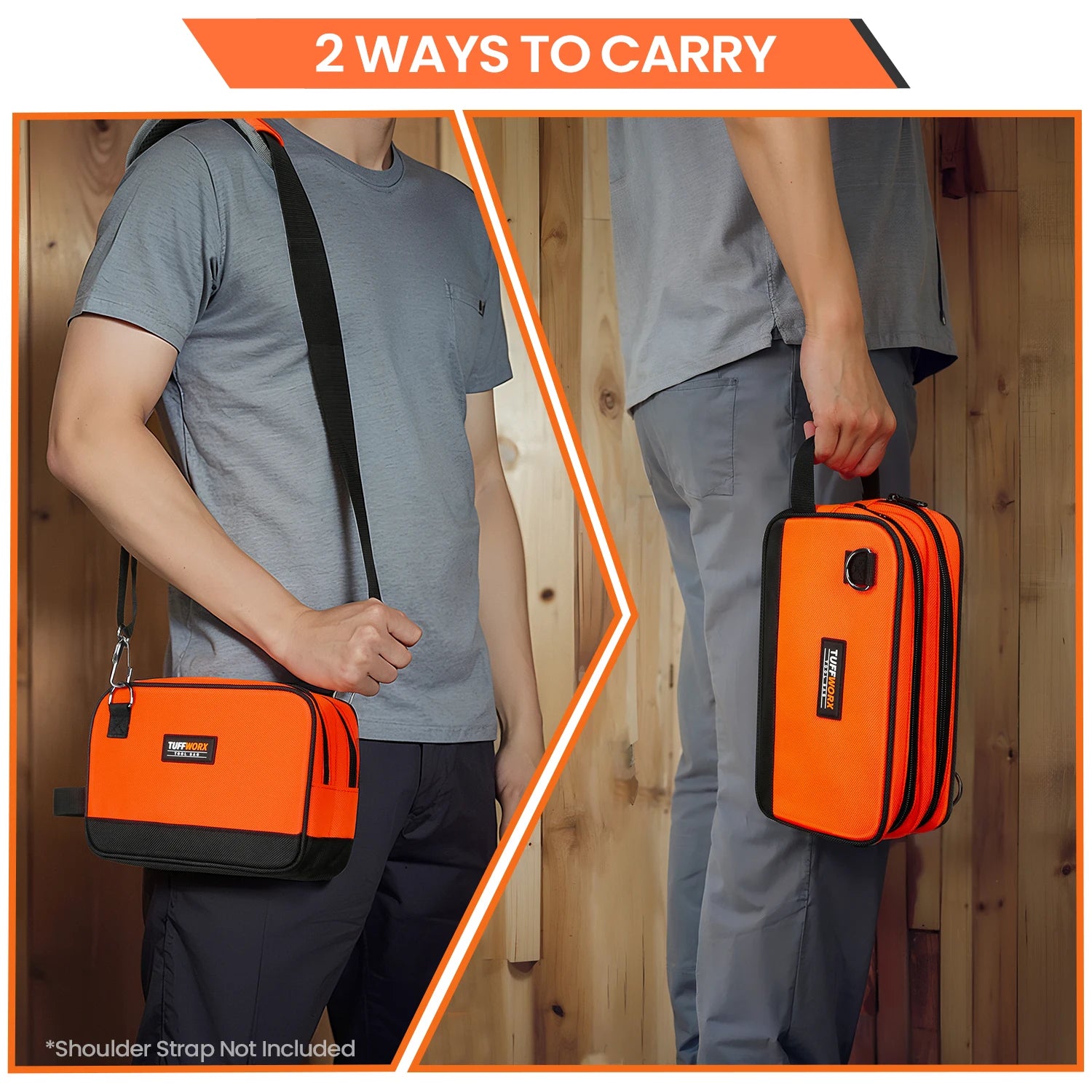 CowLost | product_id-compact-double-zip-tool-bag-orange-black |3