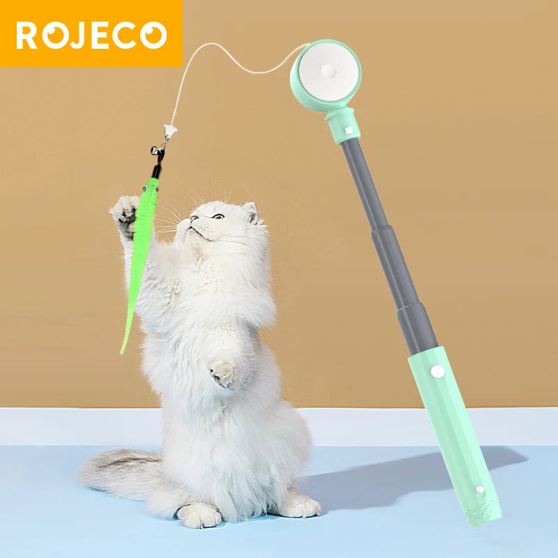 CowLost | cat-treats-rojeco-interactive-retractable-cat-laser-toy-with-feather-teaser |1