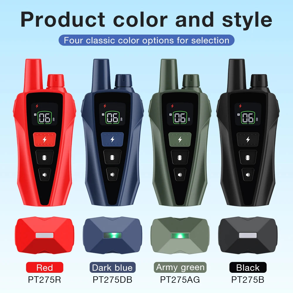 433MHz Waterproof Electric Dog Training Collar with Shock, Vibration & Light Anti-Bark Remote