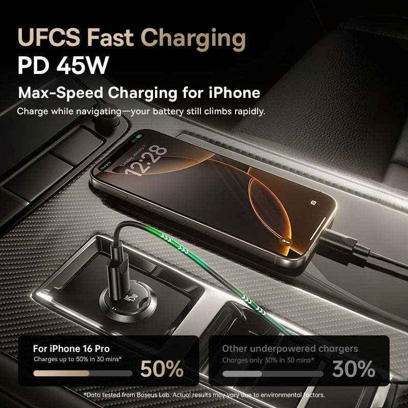 CowLost | baseus-45w-mini-car-charger-qc-pd-pps-ufcs-fast-charging |2