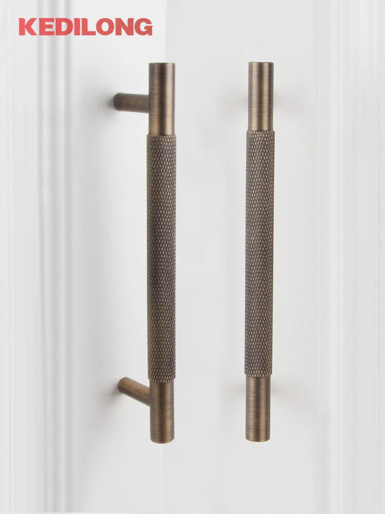 CowLost | kedlo-european-luxury-solid-brass-embossed-gold-500mm-long-handle-american-retro-antique-drawer-t-handle |13