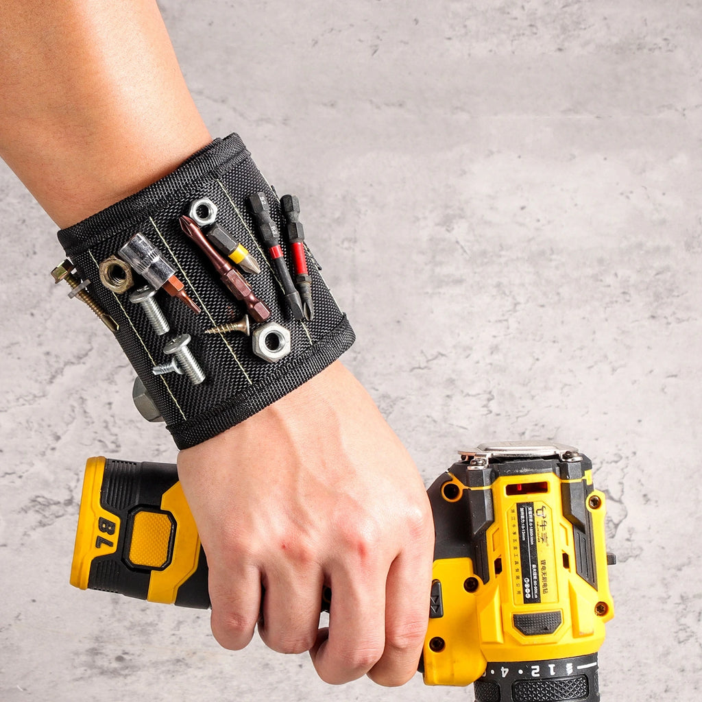 CowLost | product_id-magnetic-wristband-tool-holder-for-screws-nails-and-drill-bits-with-strong-magnets |1