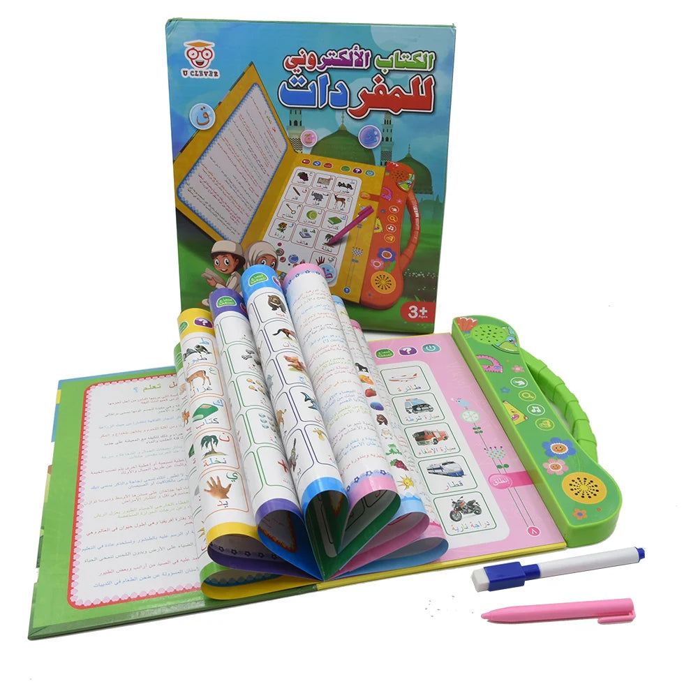 Arabic Interactive Learning Book with Sound Effects for Kids Ages 5-8 Educational Storybook Gift