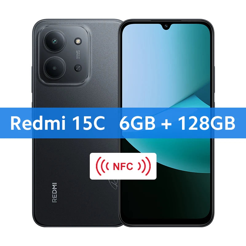 CowLost | redmi-15c-global-version-xiaomi-smartphone-mediatek-helio-g81-ultra-50mp-main-camera-120hz-6-9-dot-drop-display-33w-charging |40