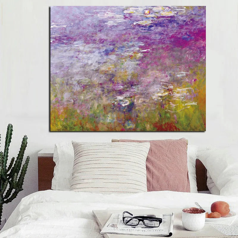 CowLost | claude-monet-lotus-posters-and-hd-prints-landscape-oil-painting-on-canvas |2
