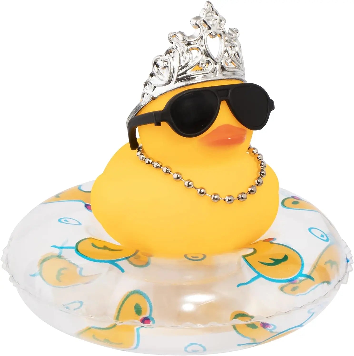 CowLost | product_id-car-rubber-duck-dashboard-ornament-with-pearl-necklace-and-crown-for-jeeps |25