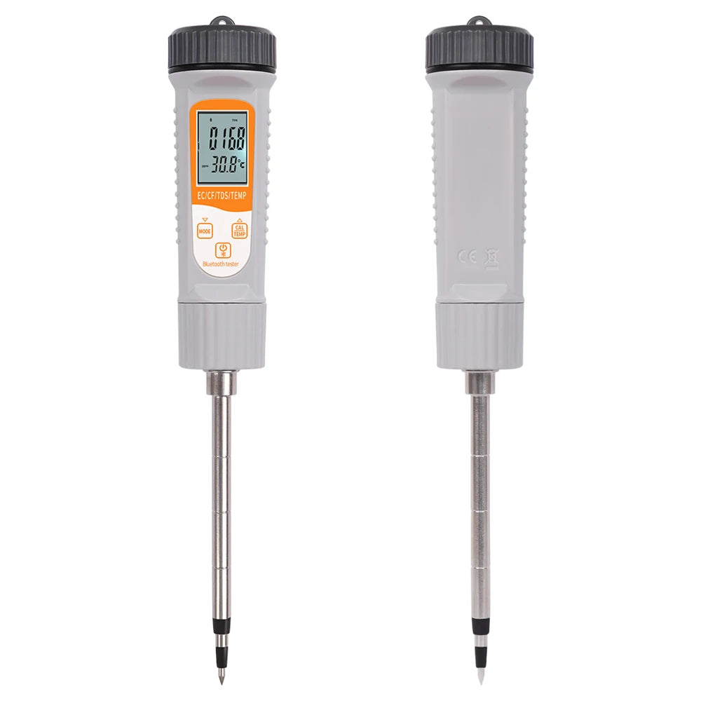 JUANJUAN Tuya Bluetooth 4-in-1 Soil Tester EC TDS CF Temp Digital Soil Nutrient Analyzer for Hydroponics Garden