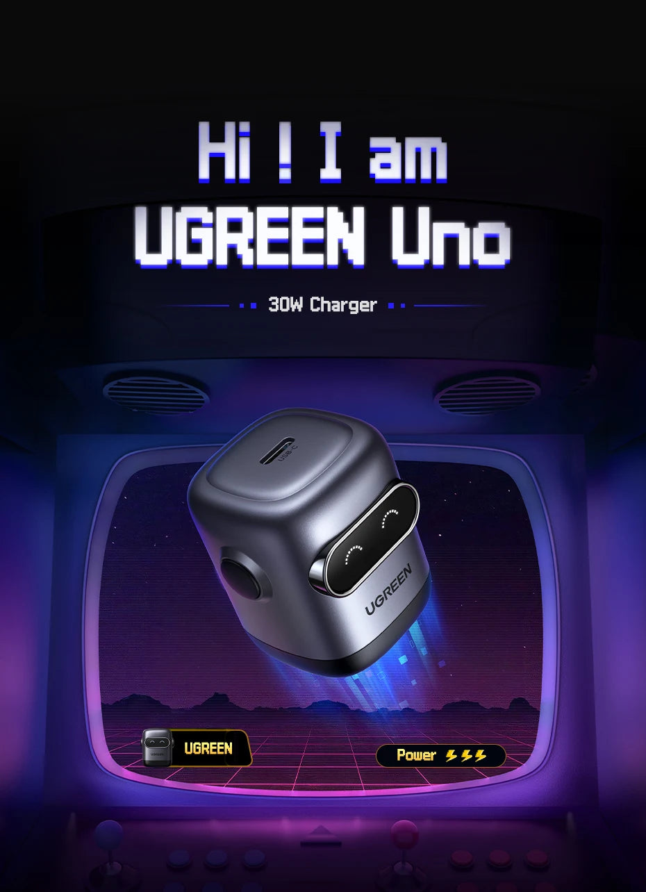 CowLost | ugreen-30w-gan-charger-2nd-gen-robot-qc4-0-3-0-pps-pd3-0-fast-charger |7