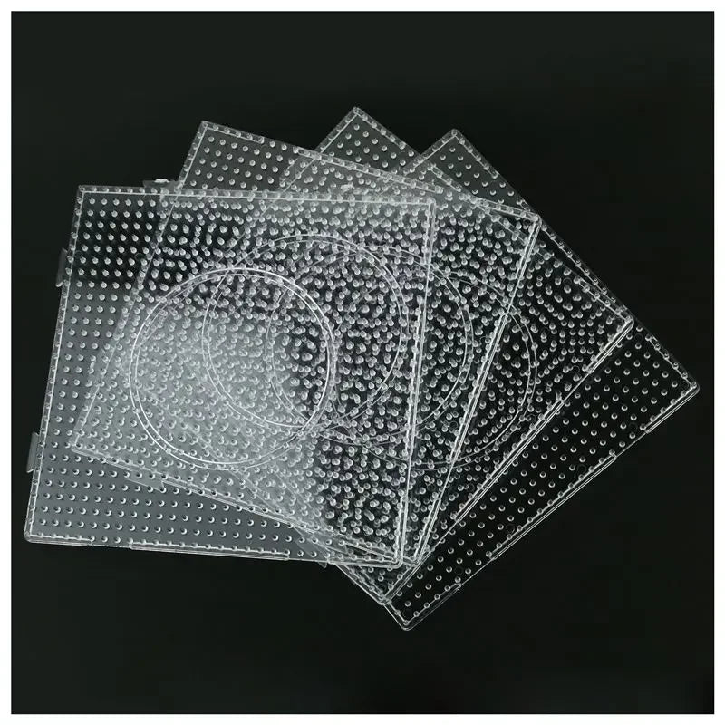 5mm Hama Beads Perler Pegboard Template Board Circular & Square Educational DIY Gift