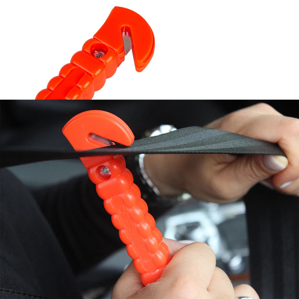 1/2PCS Survival Safety Hammer Camping Driving Car Seat Belt Cutter 2-in-1
