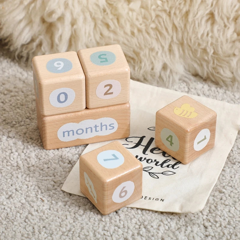CowLost | baby-transport-accessories-baby-monthly-milestone-blocks-photo-prop-set-unisex-age-signs |11