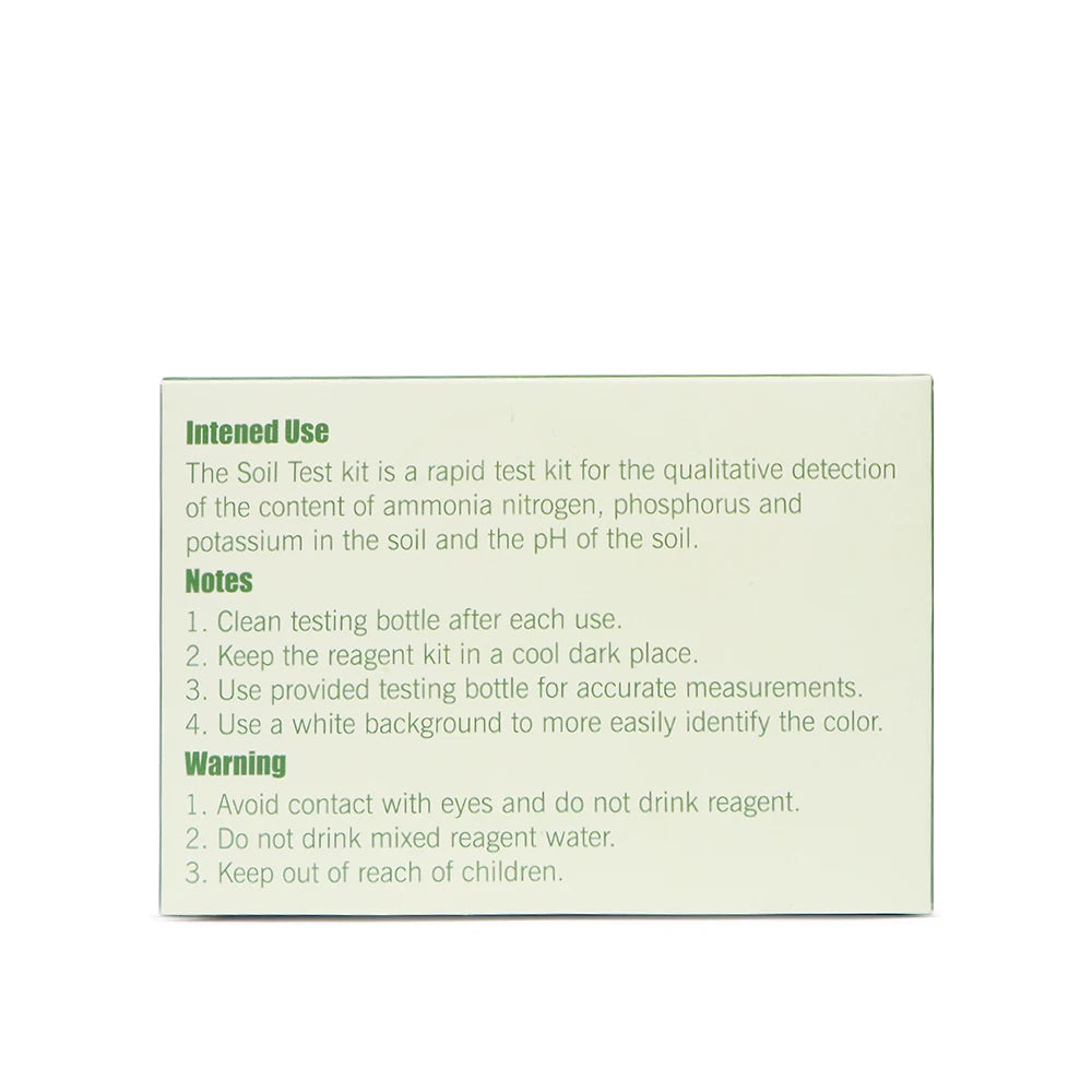 4-in-1 Soil Test Kit PH Nitrogen Phosphorus Potassium Reagent Set for Agriculture Gardening