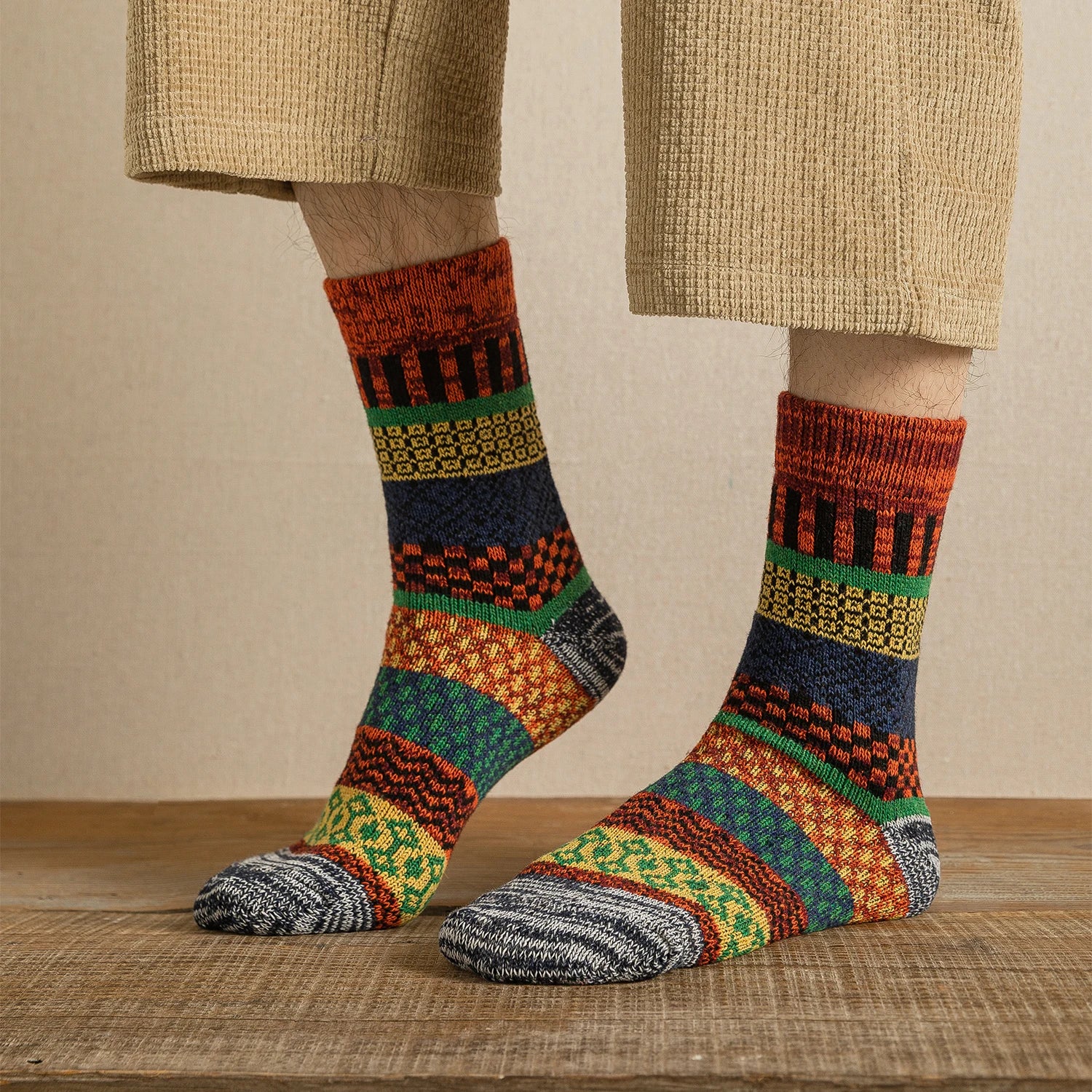 CowLost | sporting-goods-5-pairs-winter-vintage-thick-warm-socks |4