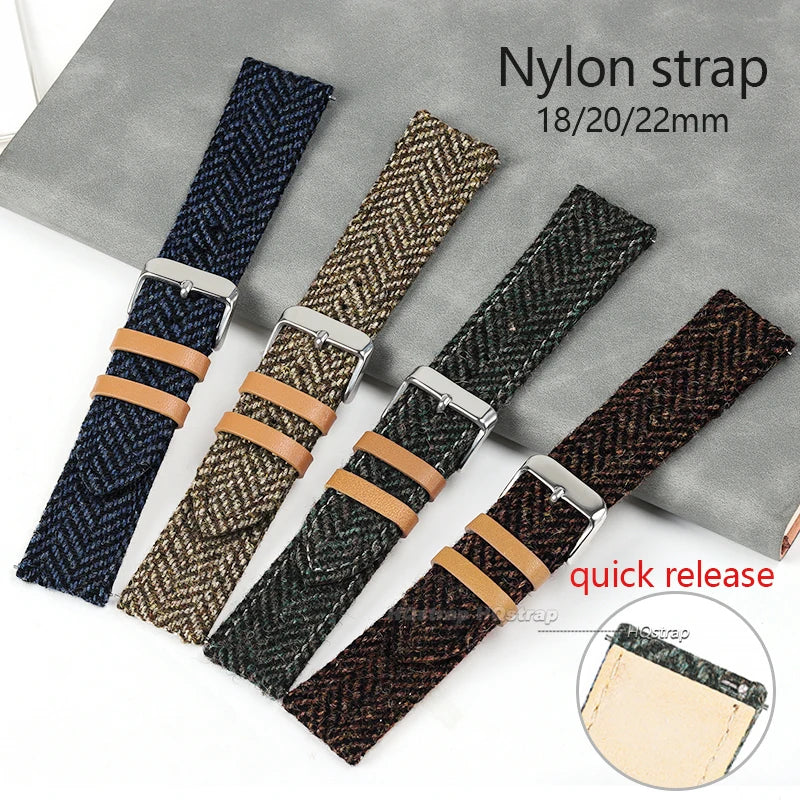 CowLost | product_id-vintage-nylon-genuine-leather-quick-release-watchband-18mm-20mm-22mm-for-rolex-seiko |11