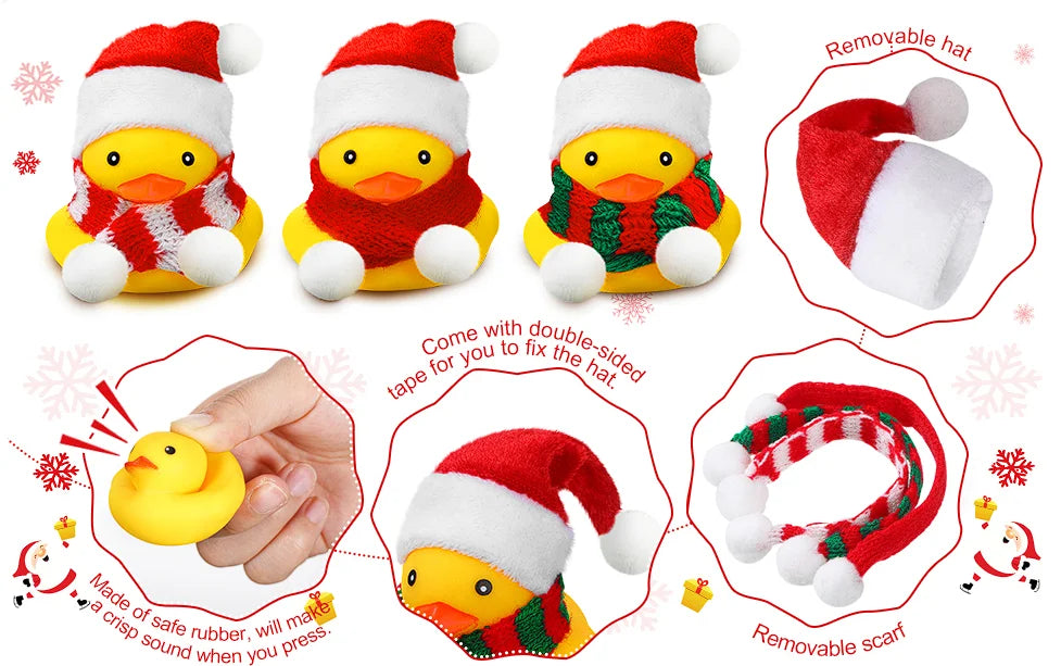 CowLost | product_id-2-pack-yellow-rubber-duck-christmas-car-dashboard-ornaments |10