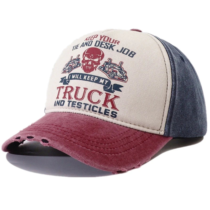 CowLost | unisex-washed-cotton-cap-skull-print-distressed-baseball-cap |13