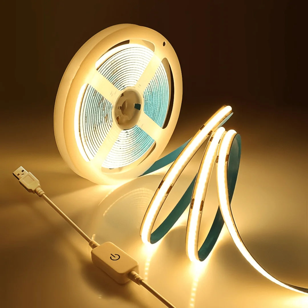 CowLost | tv-led-backlight-strips-bars-product_id-led-cob-usb-touch-sensor-dimmer-strip-light-5v-high-density-ribbon-lamp-for-home-decor |7
