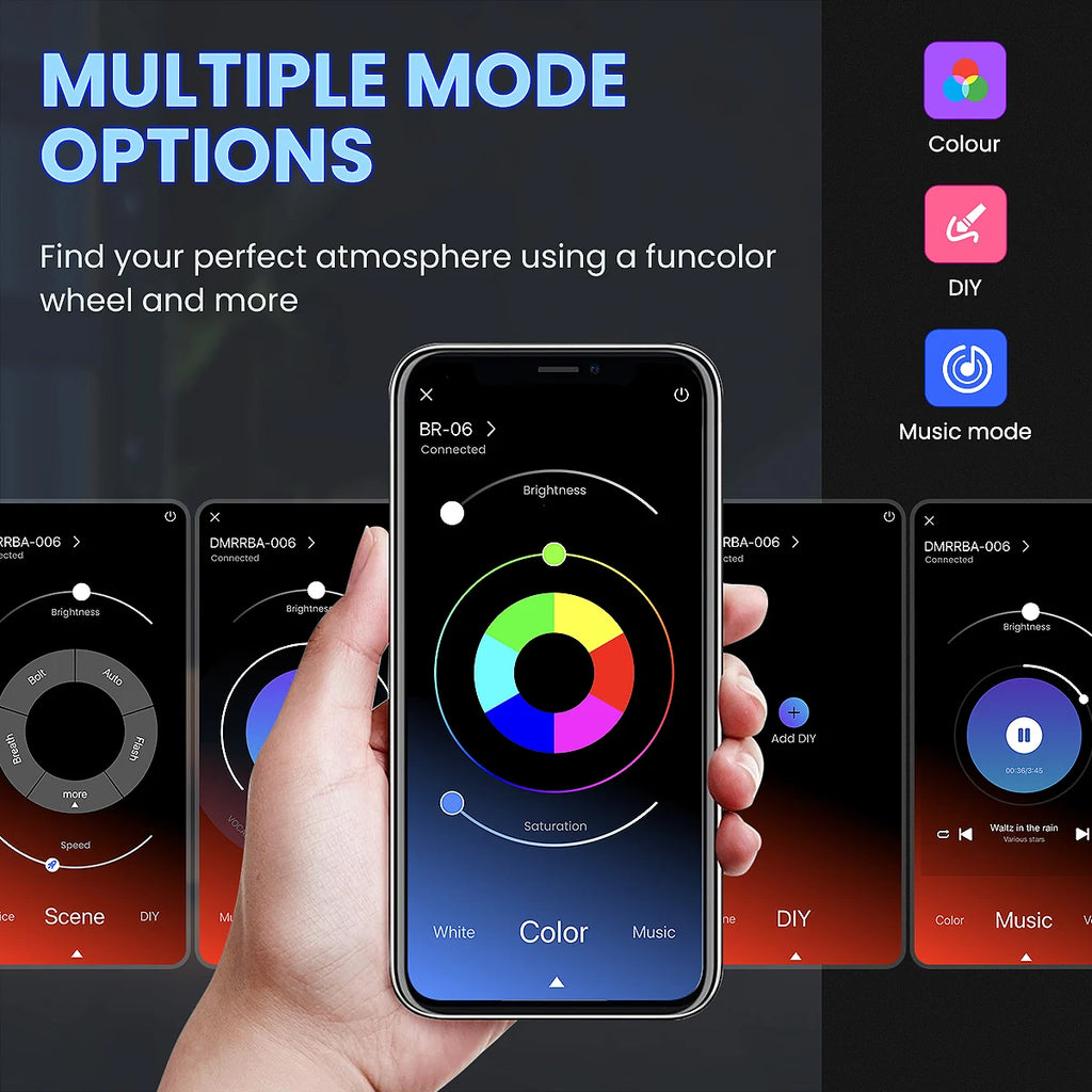 Mexllex RGB LED Neon Rope Lights, Music Sync, App & Remote Control, Waterproof Indoor Outdoor