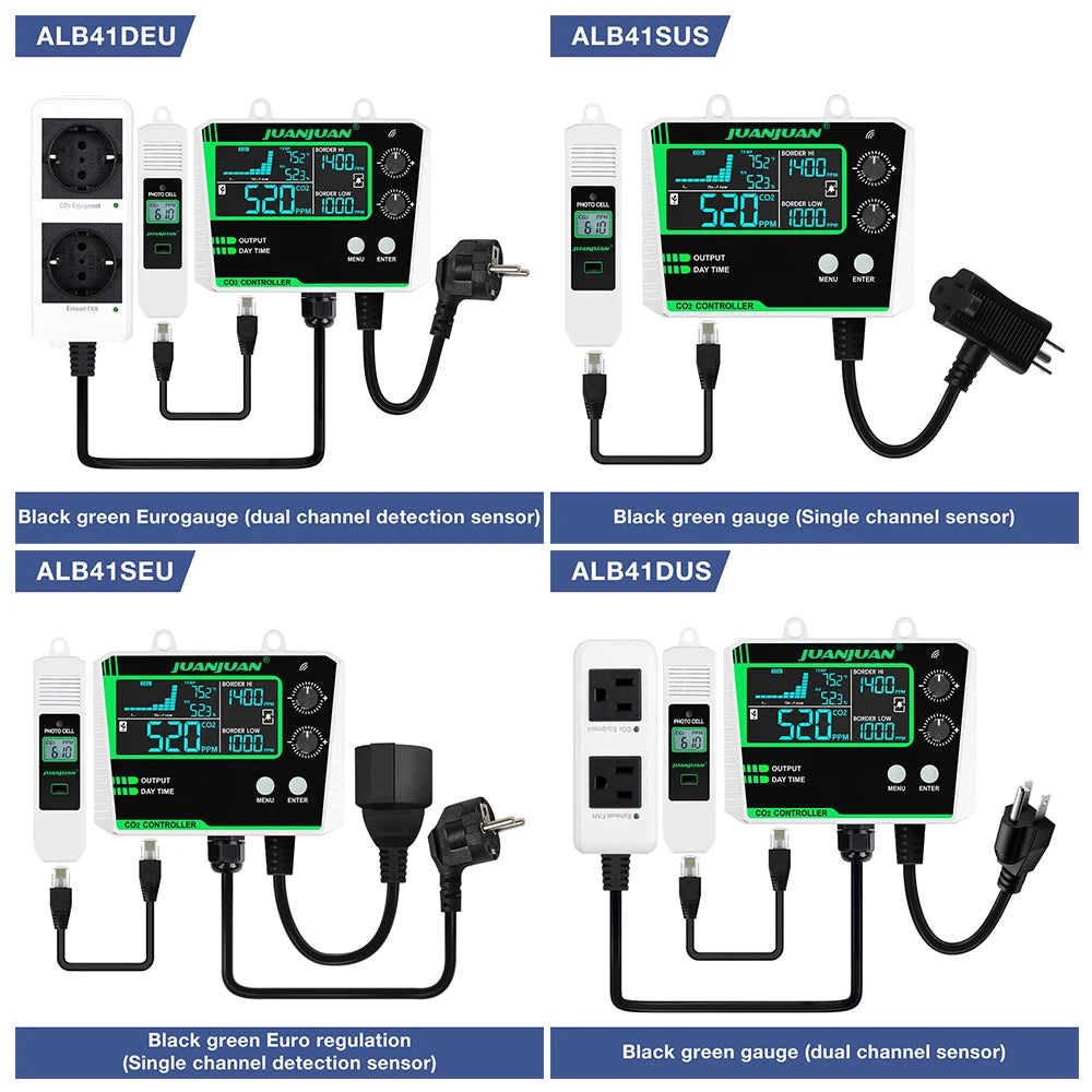JUANJUAN LCD CO2 Controller 0-5000ppm Carbon Dioxide Detector for Greenhouse