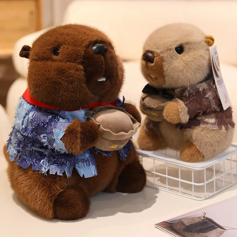 CowLost | uncategorized-cute-groundhog-plush-keychain-with-clothes-soft-stuffed-animal-doll-birthday-gift |2